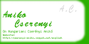 aniko cserenyi business card